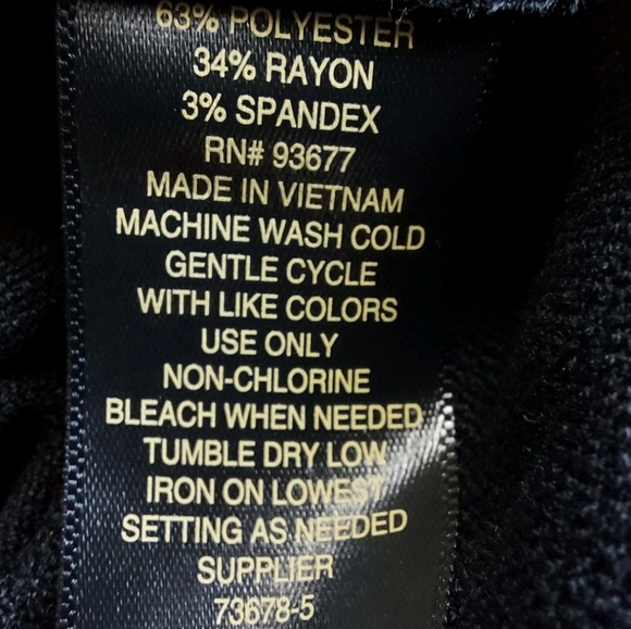 Worthington Womens Pants Size 18 Black Wide Leg Ponte Straight Leg New - Picture 6 of 8